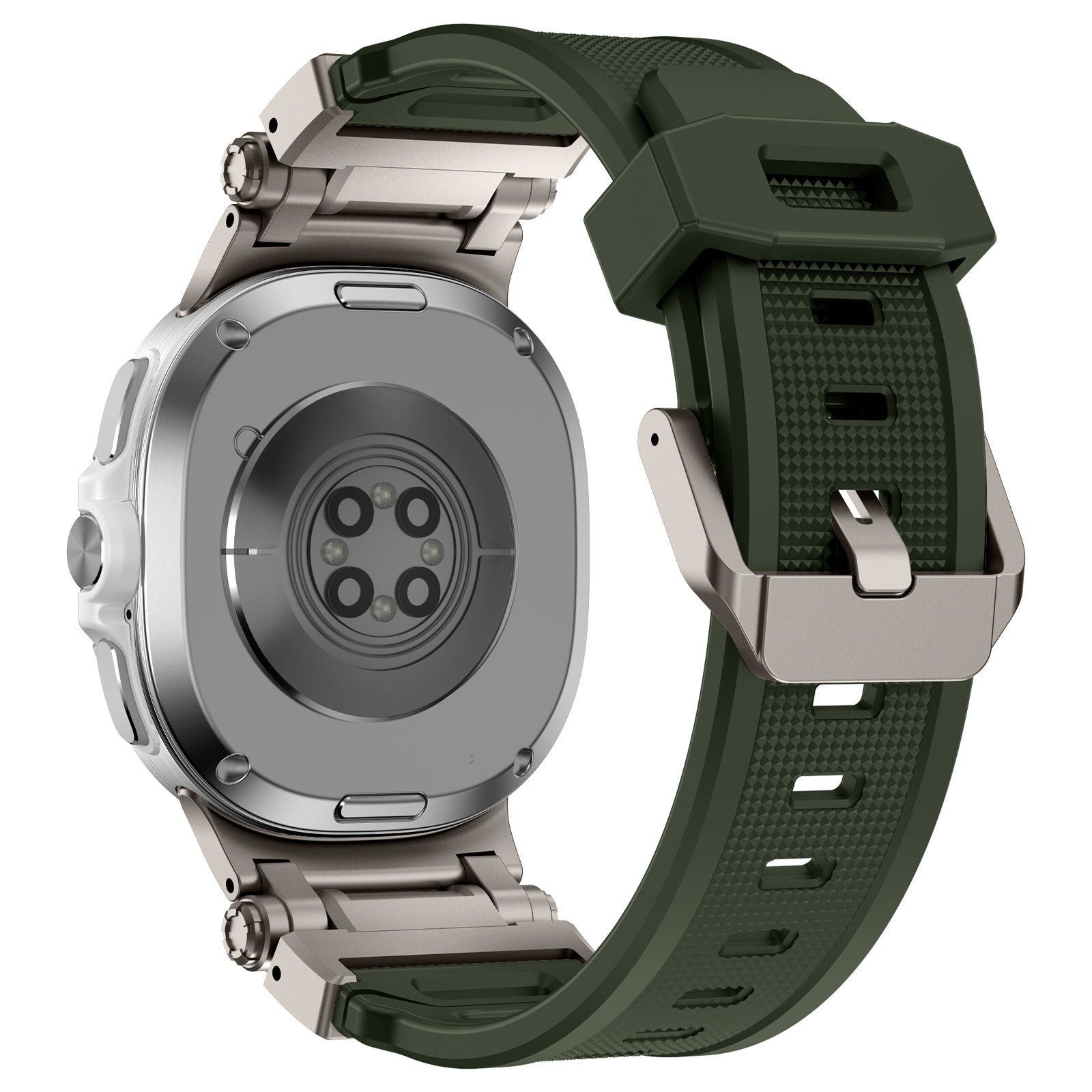 Samsung Galaxy Watch 9 - 40mm Silicone Strap 'Explorer' (Green with Titanium)