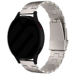 Butterfly Titanium Strap, on a watch, 3/4 rear view