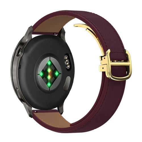 Bandz Amazfit Cheetah 2 Pro Lederarmband 'D-Type' (Wrinrot)