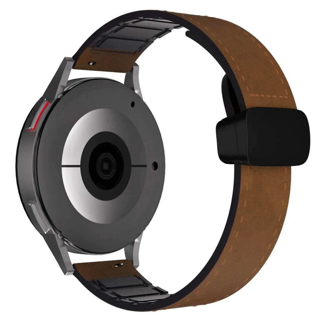 Amazfit Balance 2 Leather Strap with D-Buckle (Dark Brown)