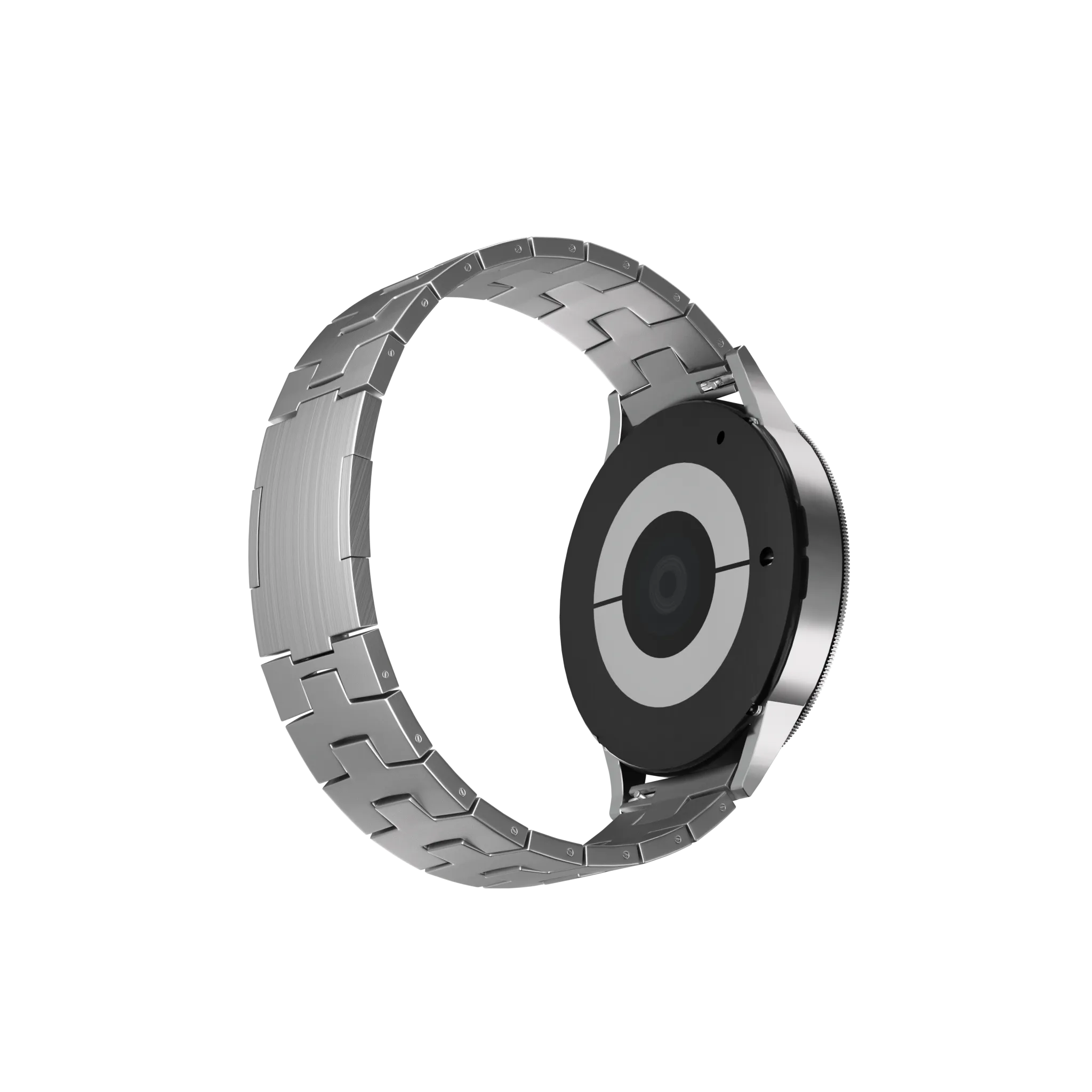 Gard Pro Health Smartwatch 2 Gebürstetes Titanarmband (Flache Schließe) (Silber)