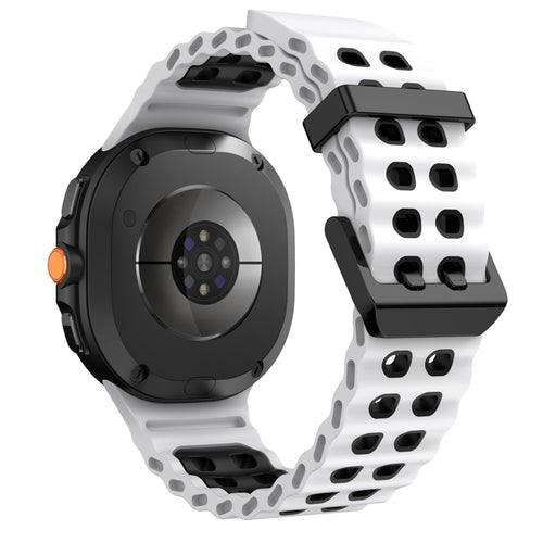 Samsung Galaxy Watch 8 Classic Ocean Armband ( Weiß/Schwarz)