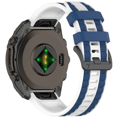 Garmin Tactix 7 Sport Grain Armband (Weiß/Blau)
