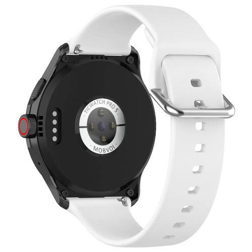 TicWatch Pro 5 Enduro Schnalle Silikonarmband (Weiß)