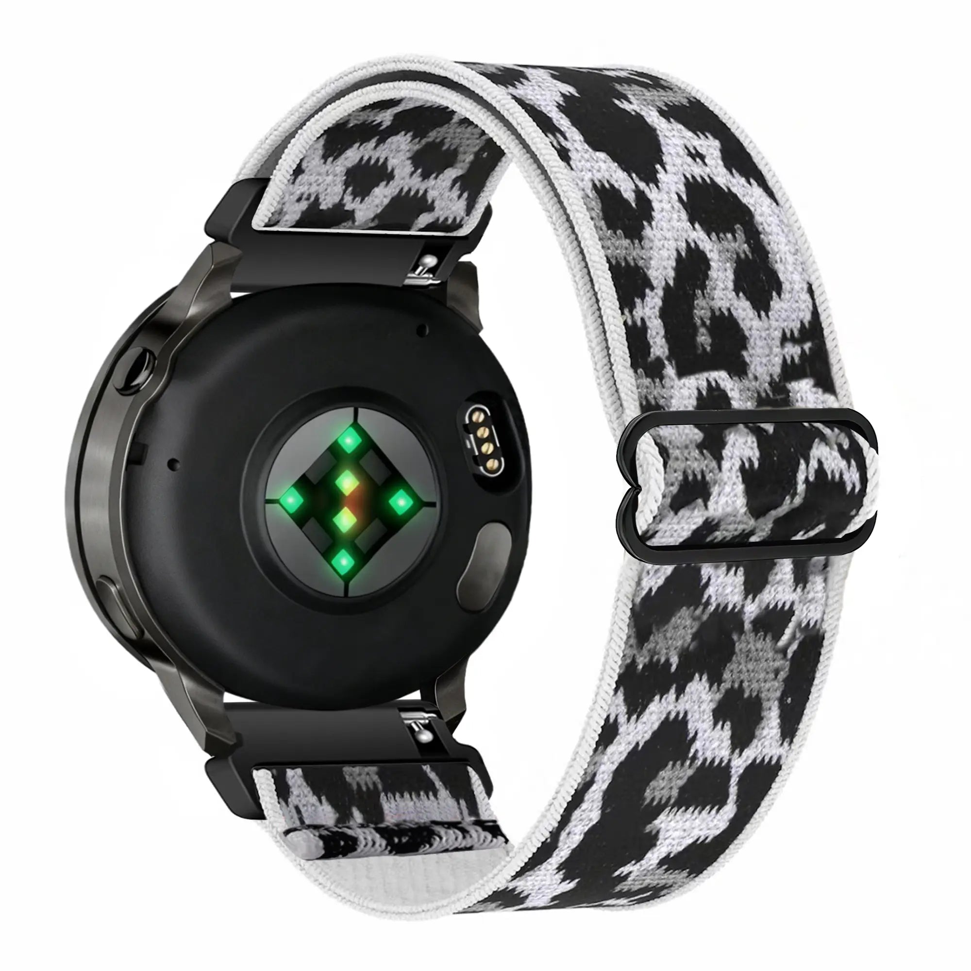 Bandz Garmin Venu 2s Elastisches Nylonband (Weiß-Leopard)