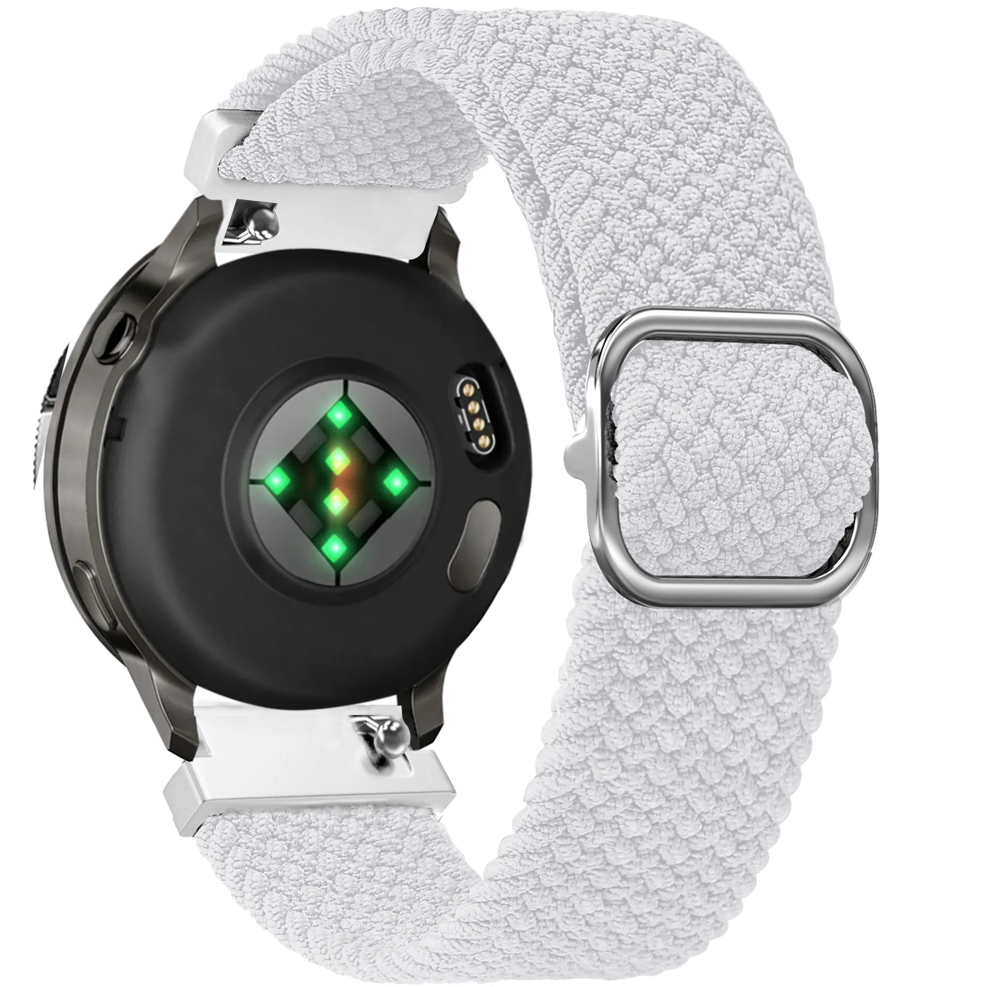Bandz Garmin Forerunner 265s Verstellbares Geflochtenes Armband (Weiß)