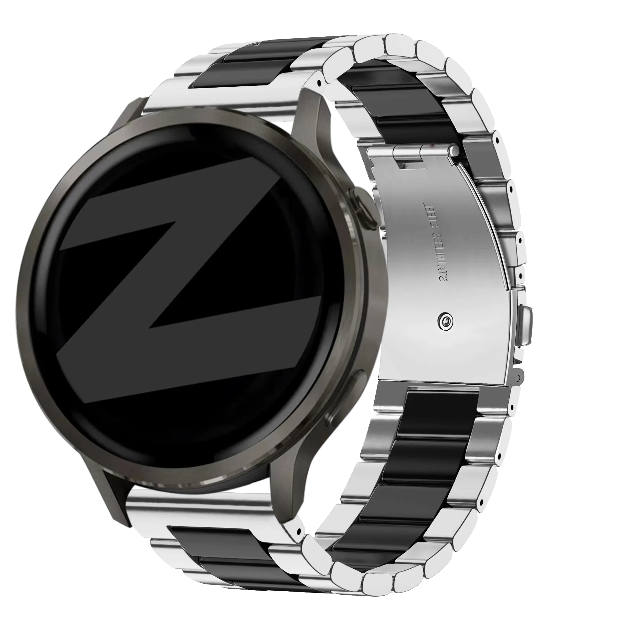 Bandz Garmin Vivoactive 4 Steel Strap 'Classic' (Silver/Black)