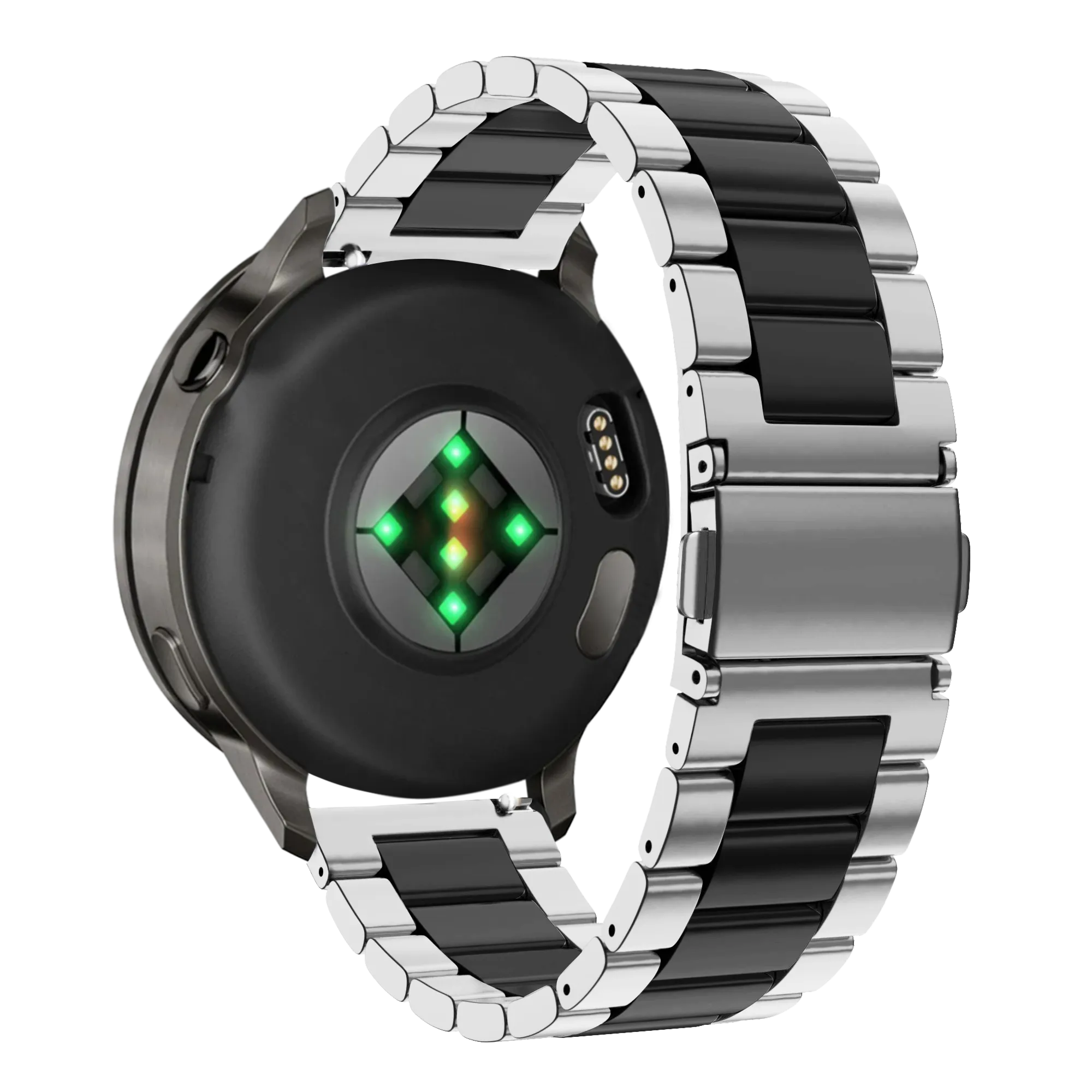 Bandz Garmin Approach S42 Stahlarmband 'Classic' (Silber/Schwarz)