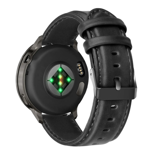 Bandz Garmin Venu 4 - 45mm Leather Strap 'Classic' (Black)
