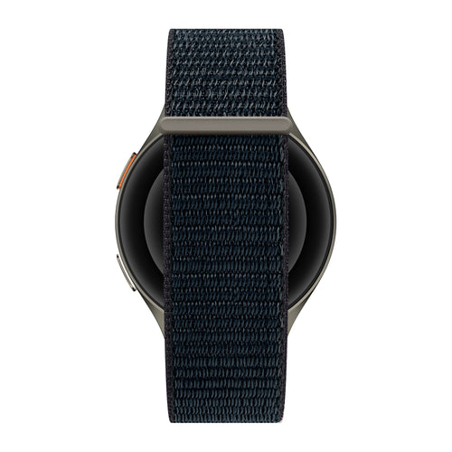 Bandz Samsung Galaxy Watch 7 - 44mm Nylonarmband 'Easy Fit' (Grau/Blau)
