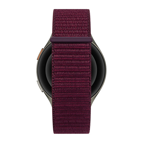 Bandz Samsung Galaxy Watch 7 - 40mm Nylon Strap 'Easy Fit' (Plum)