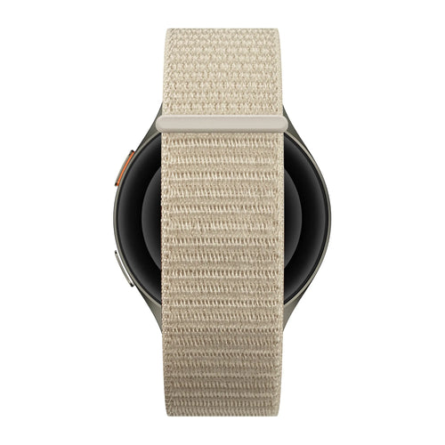 Nylon Strap 'Easy Fit', starlight, on a watch, direct front view