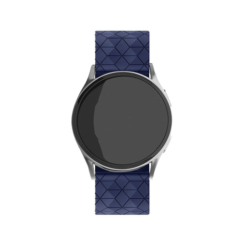 Suunto 9 Peak Silikonarmband Sechseck (dunkelblau)