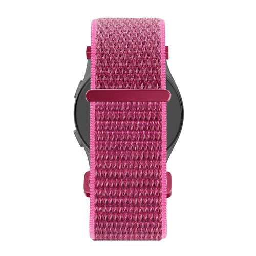 Nylon Loop Strap, dragonfruit, on a watch, direct front view