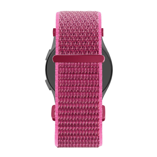 Bandz Amazfit Active 3 Premium Nylon Loop Armband (Dragonfruit)