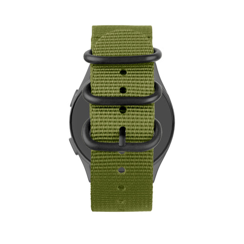 Bandz Huawei Watch 5 - 46mm Buckled Nylon Strap (Green)
