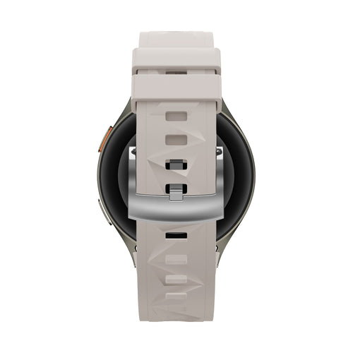Silicone Strap 'Easy Fit', starlight, on a watch, direct front view