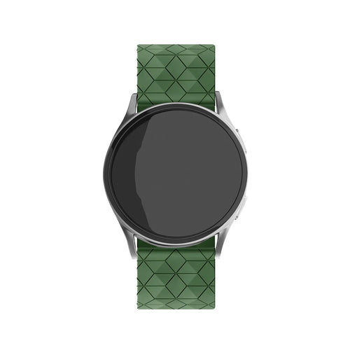 Suunto 9 Peak Pro Silikonarmband Sechseck (Armeegrün)