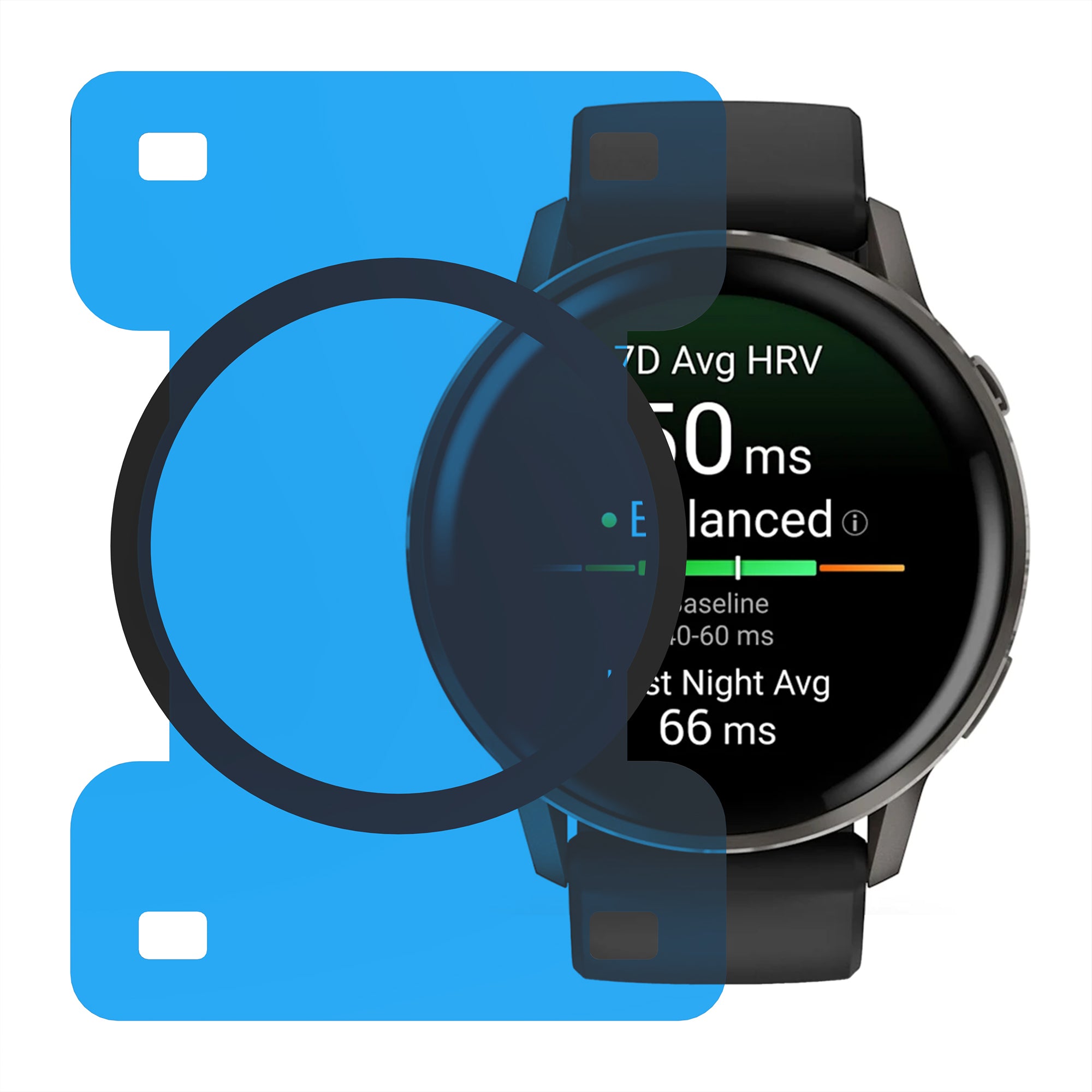 Displayschutzfolie mit 'One-Click' Tool - Garmin Venu 4 - 45mm