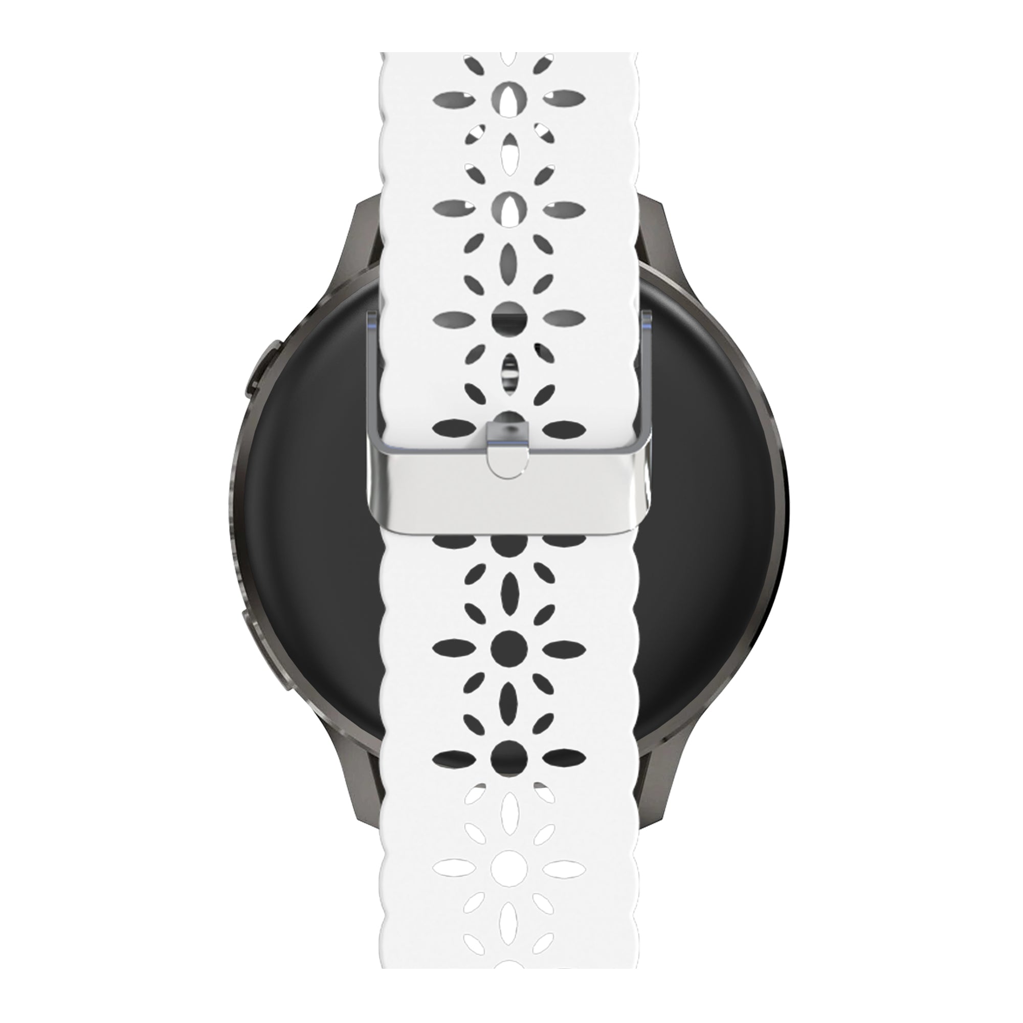 Bandz Garmin Vivomove Sport Silicone Strap 'Lace' (White)