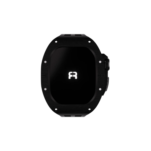 Reqior Apple Watch 45mm Polymer Hülle mit integriertem Gummi-Armband (Ruß)