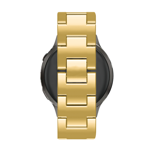 Metal Strap 'Chains', gold, on a watch, direct front view