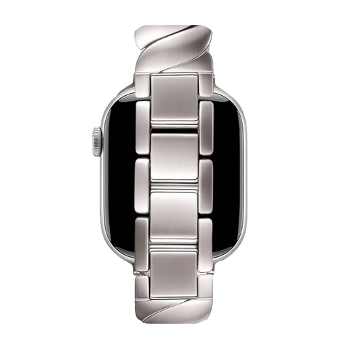 Bandz Apple Watch Premium Metallarmband 'Twisted' (Polarstern)