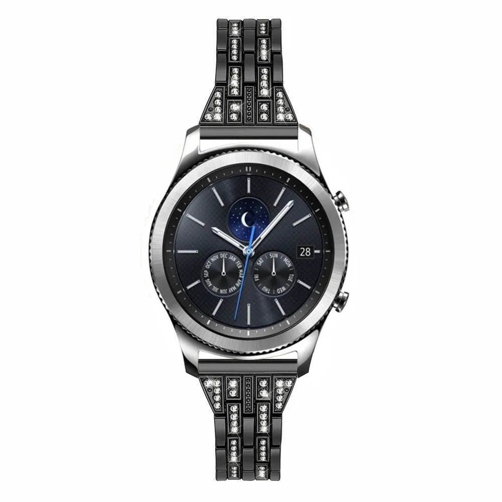 Diamond Steel Strap, on a watch, direct front view