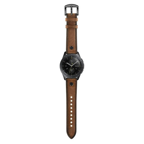 Amazfit Bip U (Pro) Leather Strap with Screw (Dark Brown)