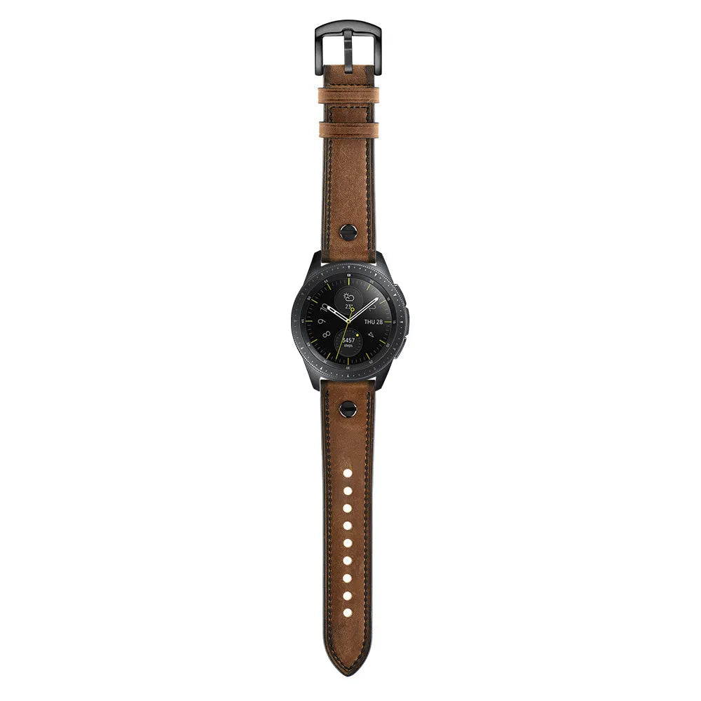 Polar Vantage V3 geschraubtes Lederarmband (Dunkel Braun)