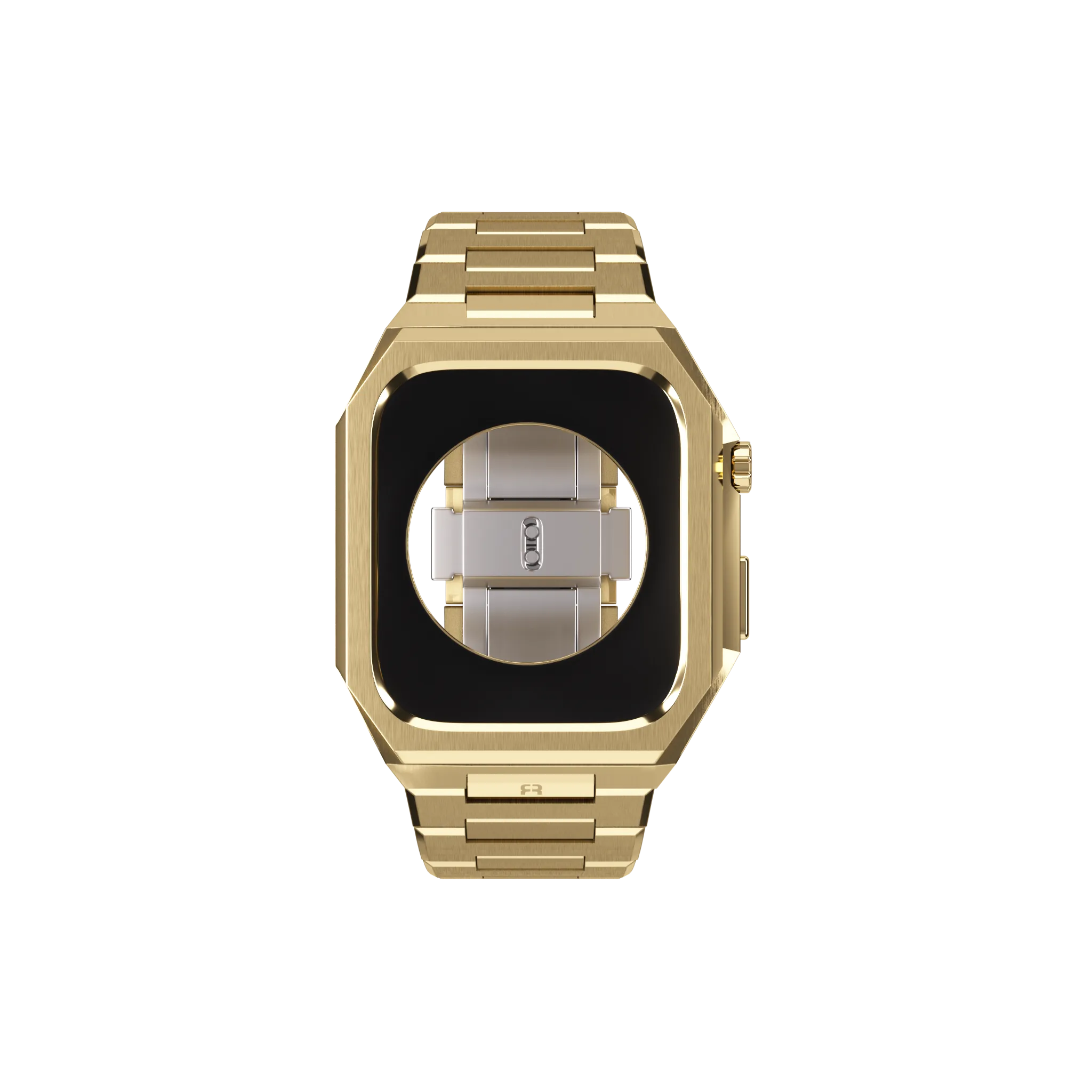 Reqior Apple Watch 45mm Hülle mit integriertem Stahlarmband 'Nautilus' (Gold)
