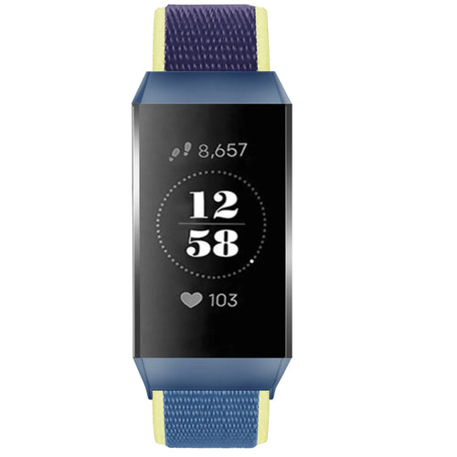 Nylon Strap, ocean blue, on a watch, direct front view