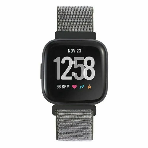 Nylon Strap, olive green, on a watch, direct front view