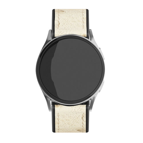 Leather Hybrid Strap, on a watch, direct front view