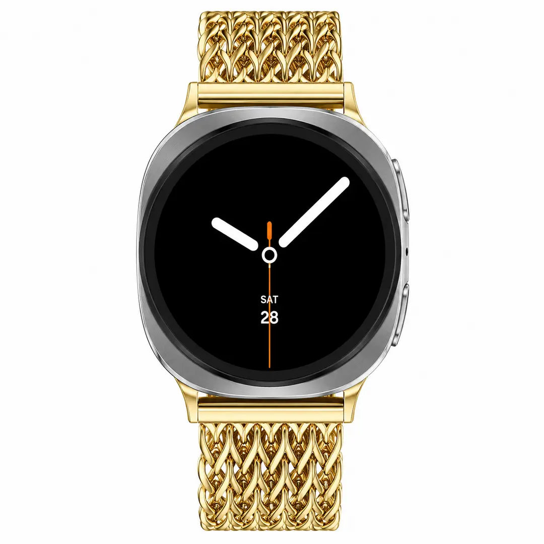 Samsung Galaxy Watch 8 - 44mm Metall Mesh Armband (Gold)