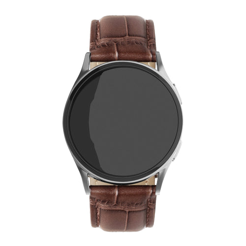 Huawei Watch GT 5 Pro - 46mm Leather Crocodile Grain Strap (Brown)