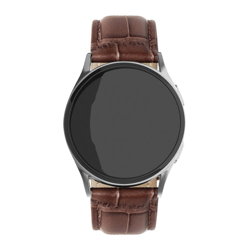 Watch Strap Leather Crocodile Grain 22mm - Quick Release (Brown)