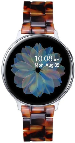Metal Resin Strap, lava, on a watch, direct front view