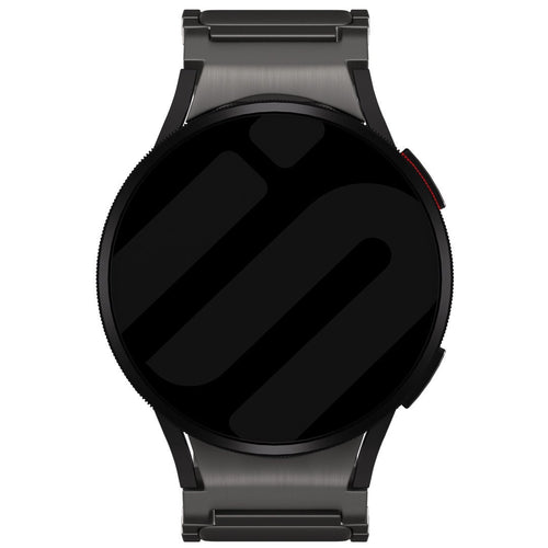 Titanium Strap 'One Push', graphite, on a watch, direct front view