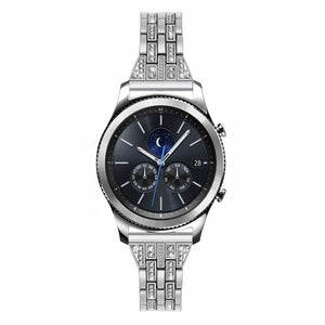 Diamond Steel Strap, on a watch, direct front view