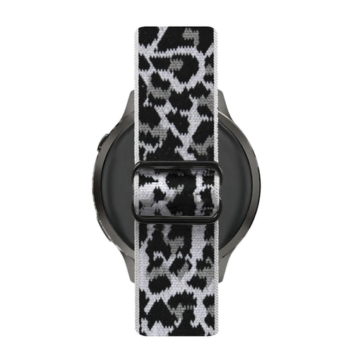 Bandz Amazfit Cheetah 2 Pro Elastisches Nylonband (Weiß-Leopard)