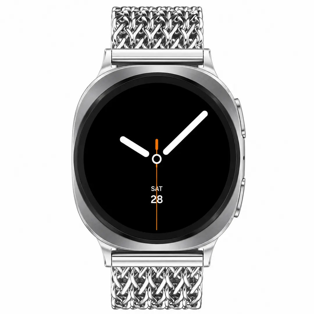 Samsung Galaxy Watch 8 - 44mm Metall Mesh Armband (Silber)