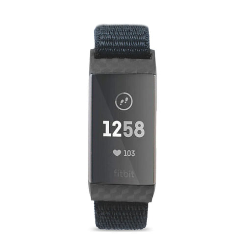Nylon Strap, black, on a watch, direct front view