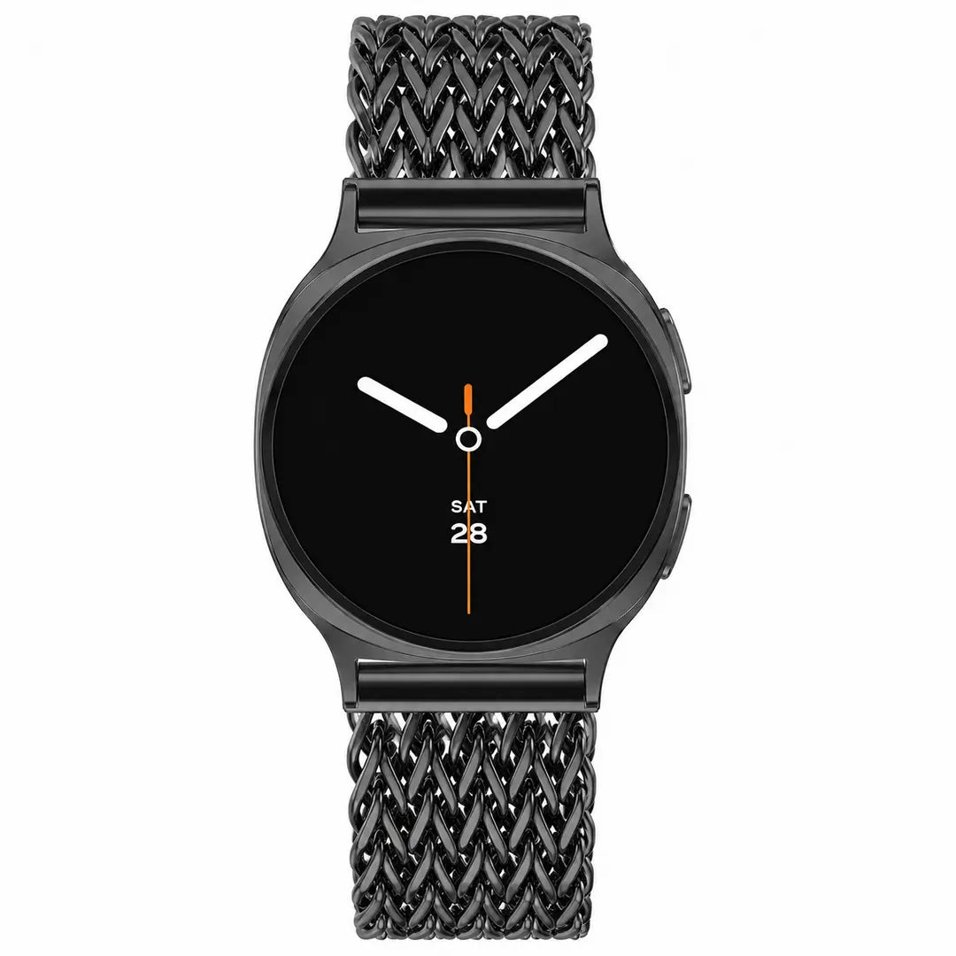 Samsung Galaxy Watch 8 - 44mm Metall Mesh Armband (Schwarz)