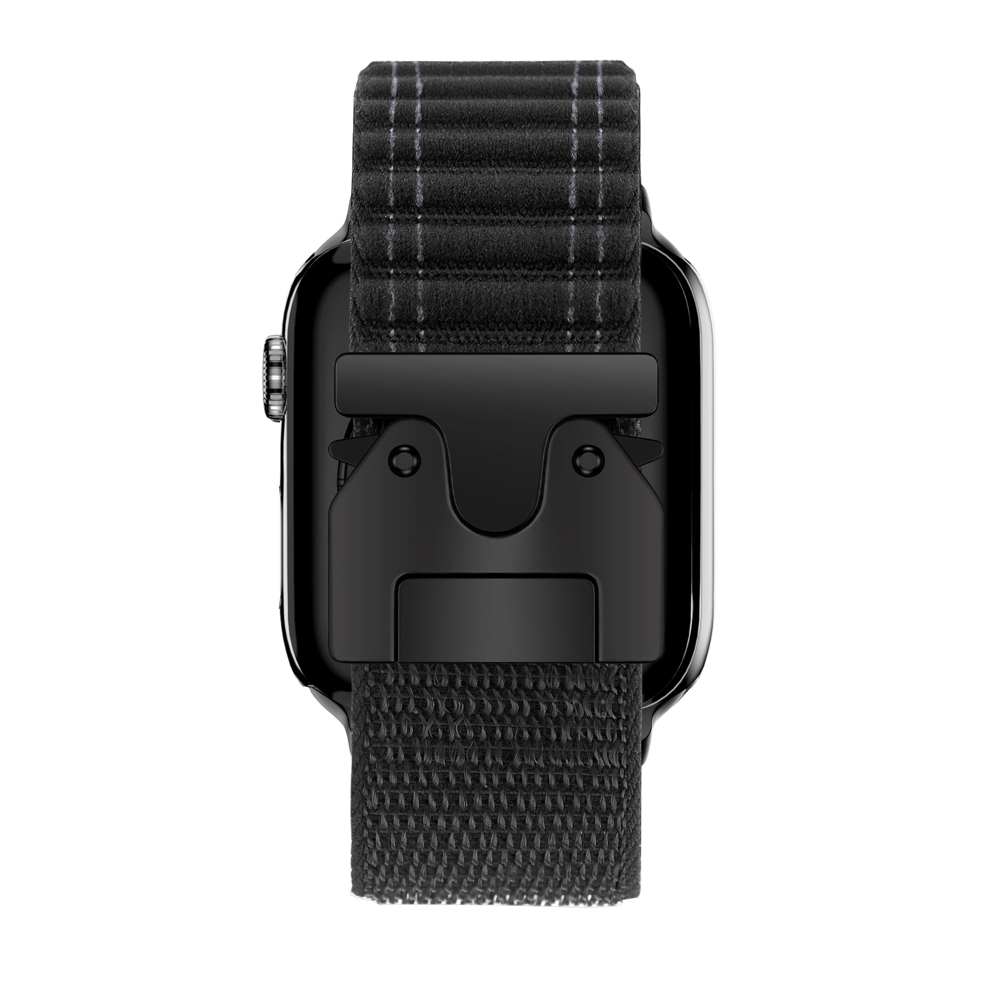 Bandz Apple Watch Ultra Nylonarmband 'Deluxe' mit P-Schnalle (Schwarz)