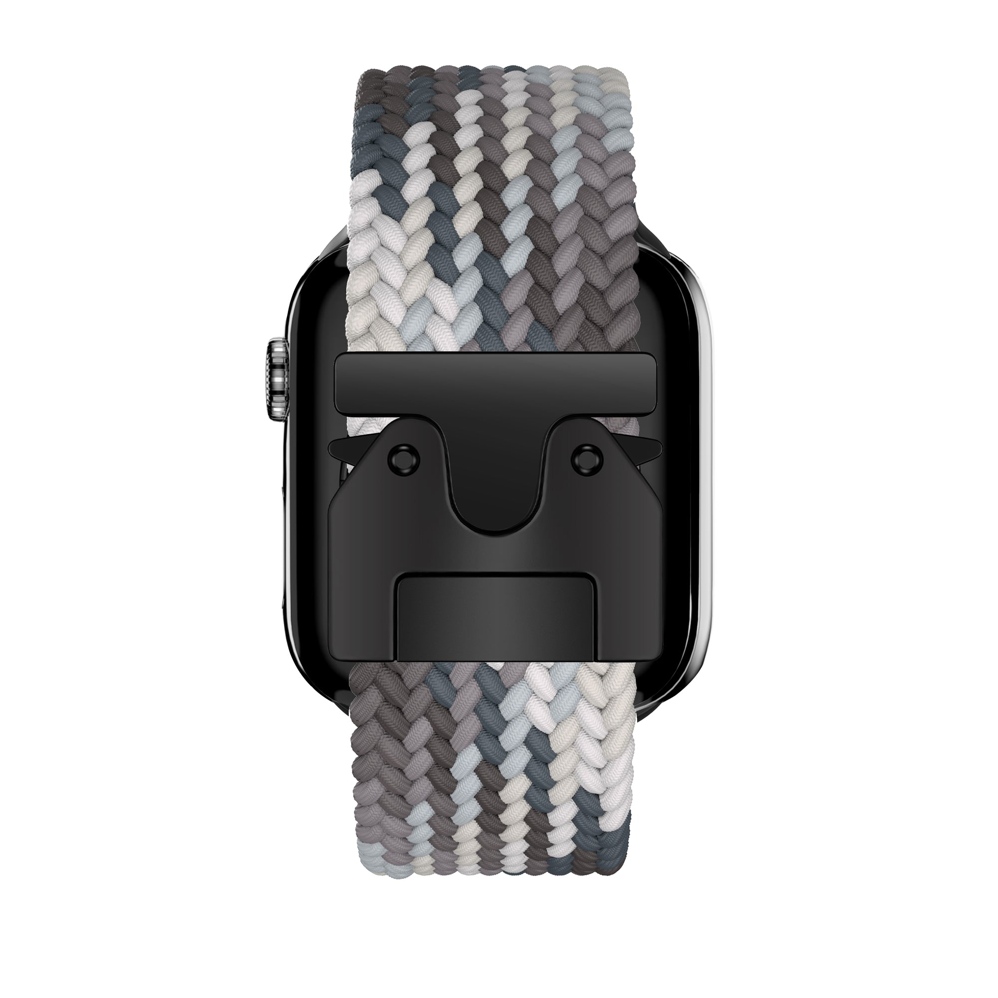 Bandz Apple Watch Ultra Geflochtenes Armband mit P-Schnalle (Mandala Schwarz)
