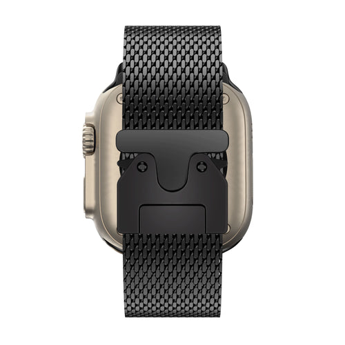 Bandz Apple Watch Ultra Milanese Loop Strap P-Buckle (Black)