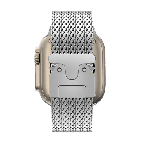 Bandz Apple Watch Ultra Milanese Loop Strap P-Buckle (Silver)