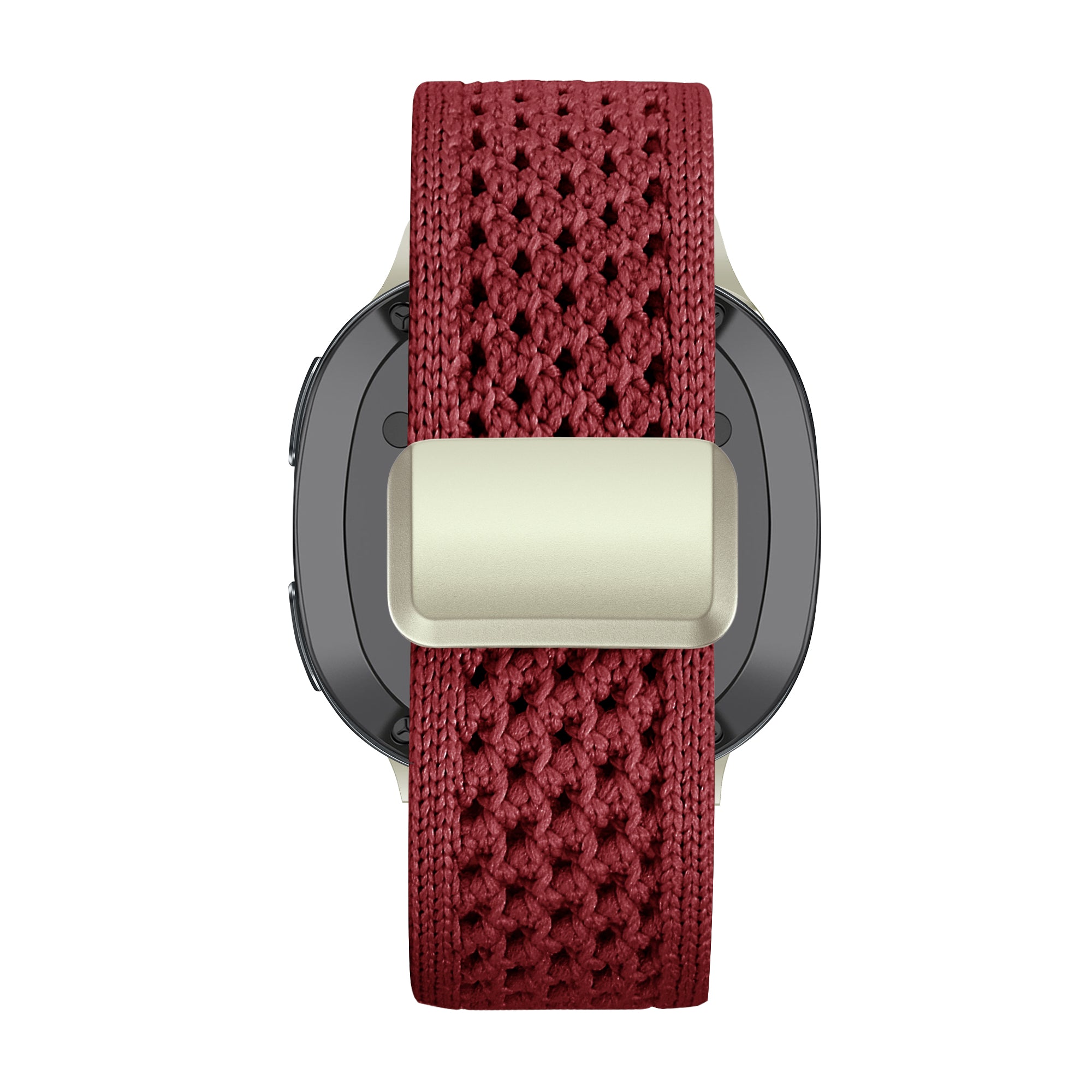 Bandz Samsung Galaxy Watch 9 - 44mm Vintage Nylonarmband (Weinrot)