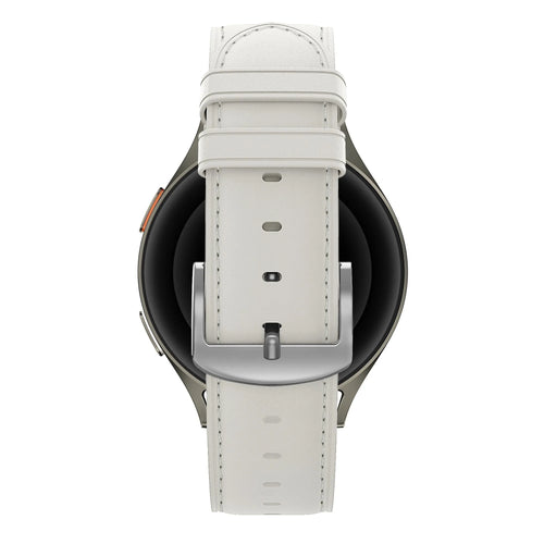 Bandz OnePlus Watch 3 - 43mm Lederarmband 'Easy Fit' (Weiß)